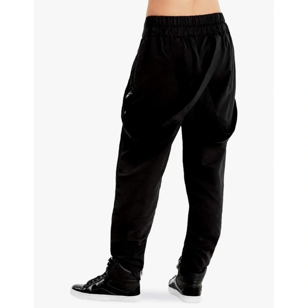 Balera Black Hip Hop Dance Pants MC Low Rise Wide Leg Performance Costume